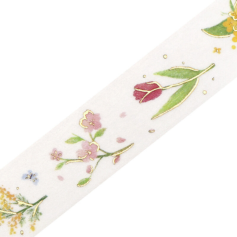 Flowers 🌷 Metallic Washi Tape
