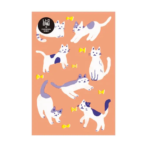 Cats ๐ Risograph Print Postcard