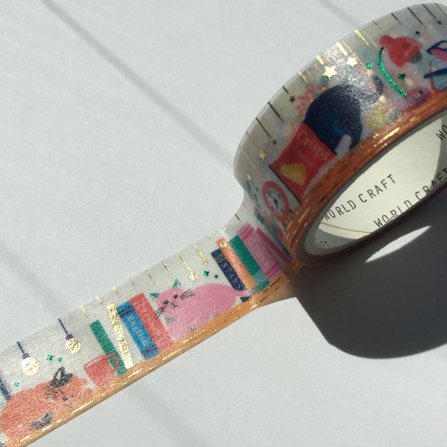 Cats on a Bookshelf š Washi Tape