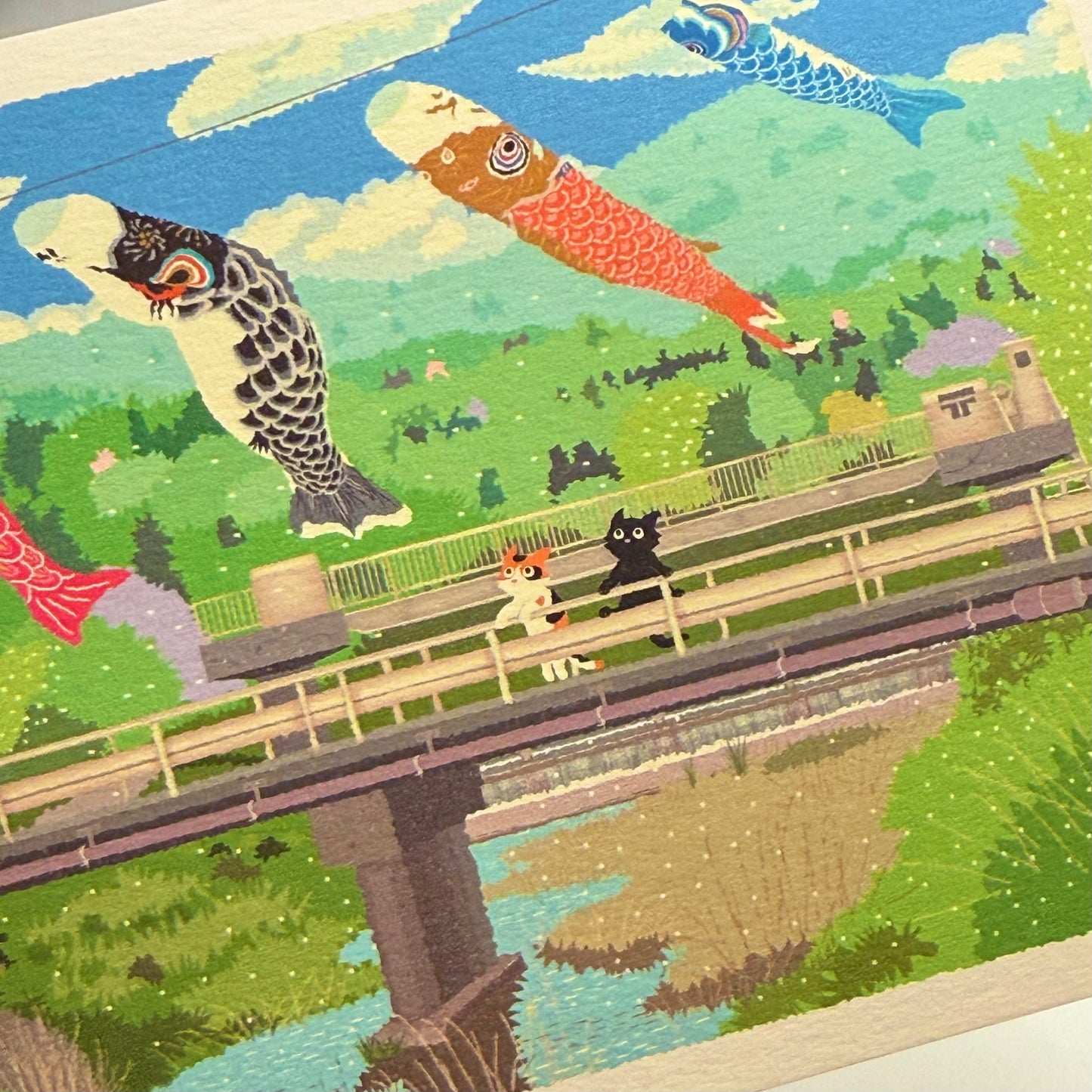 Koinobori Tabineko Postcard ๐