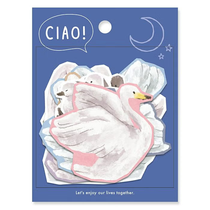 Animal Die Cut Paper Stickers 🤍 SWAN