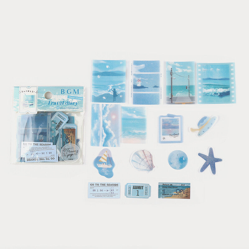 Travel Diary Stickers 🐚 Day at the Sea