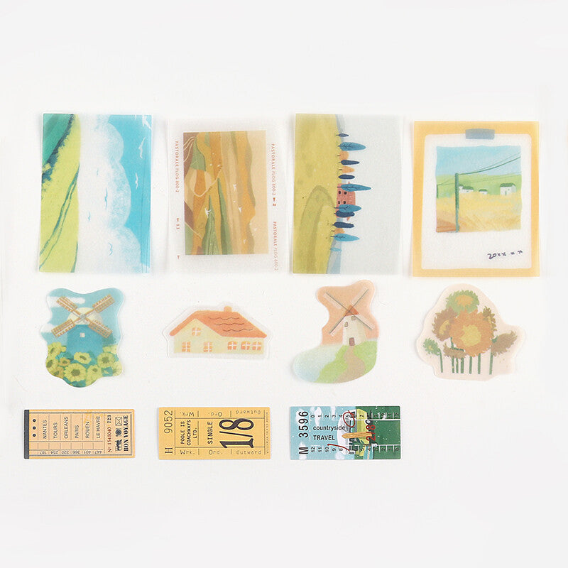 Travel Diary Stickers 🌾 Golden Fields