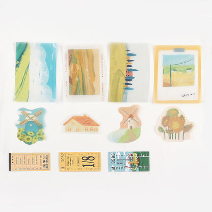 Travel Diary Stickers 🌾 Golden Fields