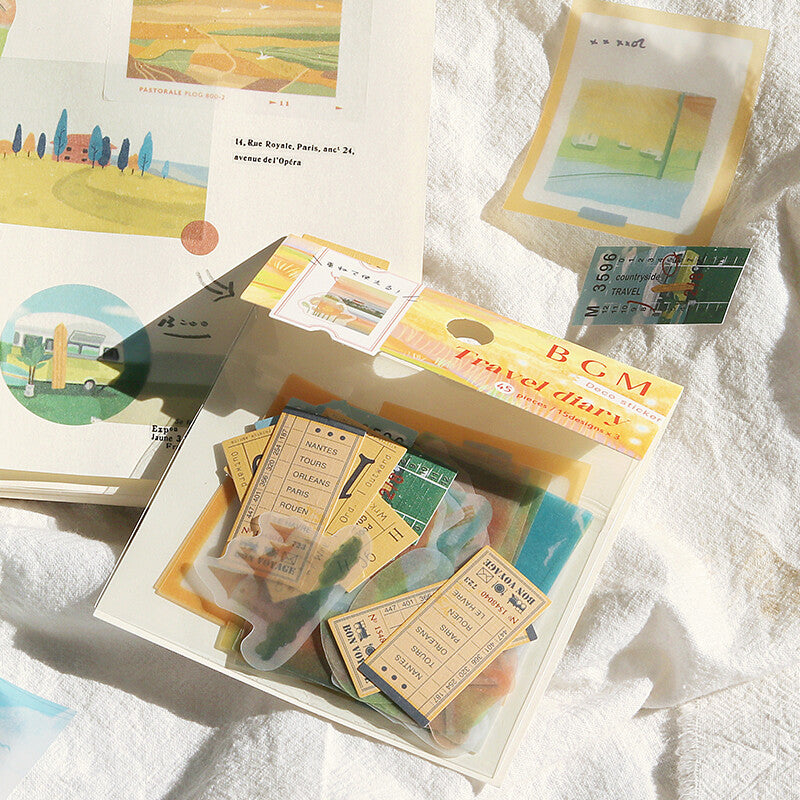 Travel Diary Stickers 🌾 Golden Fields