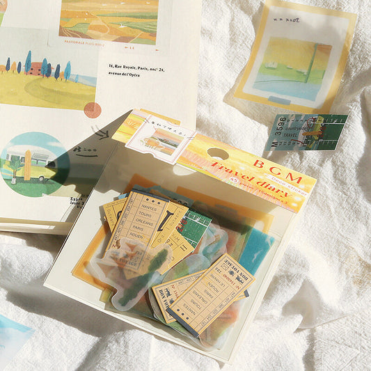 Travel Diary Stickers 🌾 Golden Fields