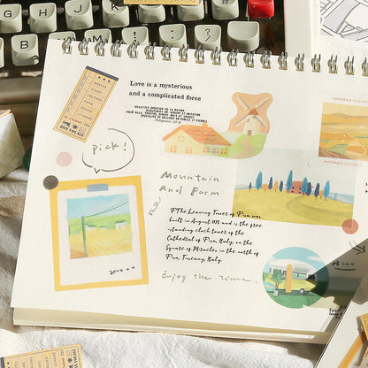 Travel Diary Stickers 🌾 Golden Fields