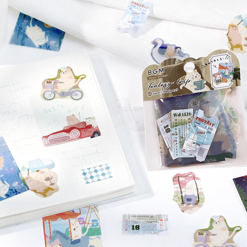 Travel Diary Stickers 🎡 Cat Wonderland