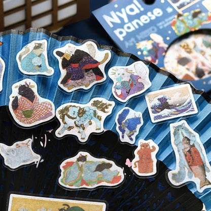 Flake Stickers 🌊 Traditional Japanese Art Cats