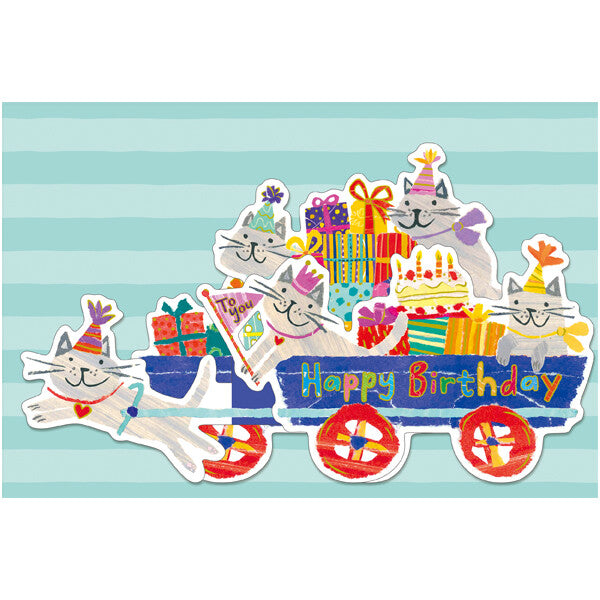 Cat Delivery Service 🎁 Pop-up Birthday Card
