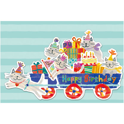 Cat Delivery Service 🎁 Pop-up Birthday Card