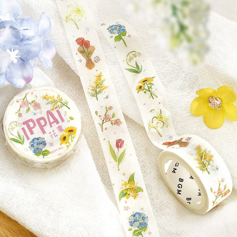 Flowers 🌷 Metallic Washi Tape