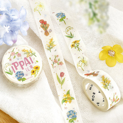 Flowers 🌷 Metallic Washi Tape