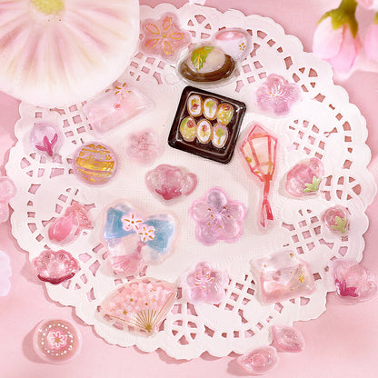 3D Bubble Stickers 🌸 Cherry Blossom Picnic