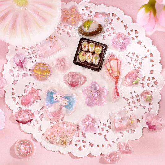 3D Bubble Stickers 🌸 Cherry Blossom Picnic