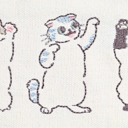 Embroidered Cat Pencil Case 🩵 Blue