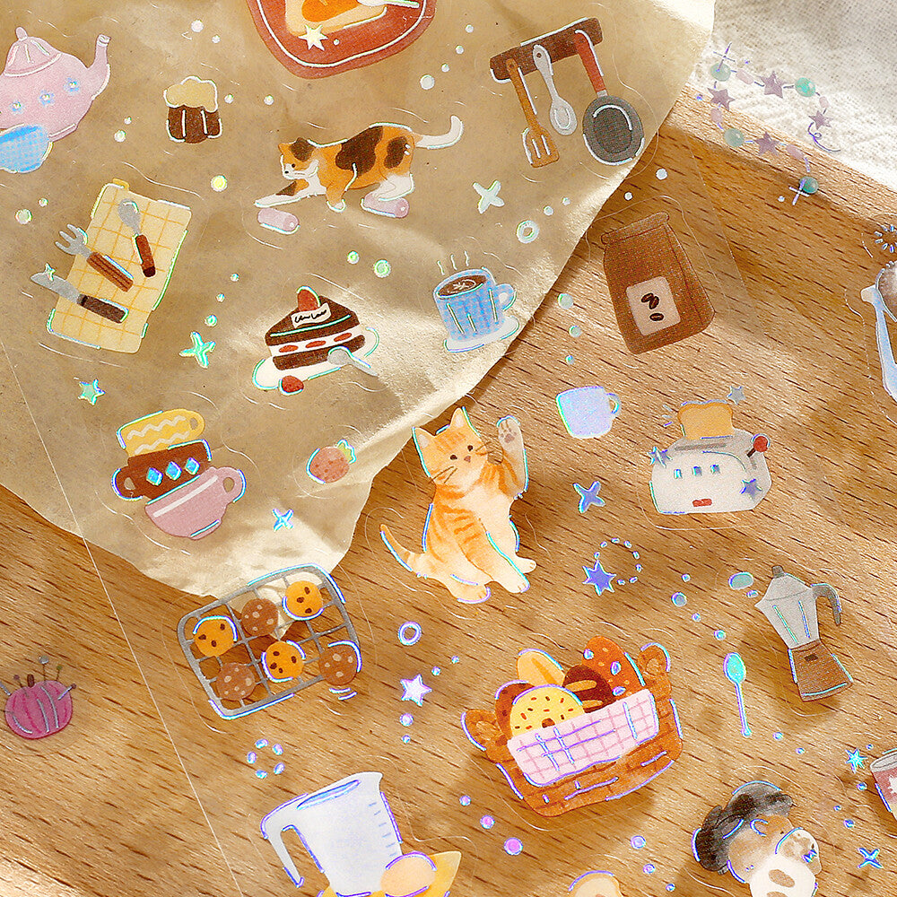 IRIDE Holo Stickers 🐈 Relax with Pets