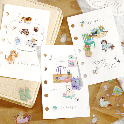 IRIDE Holo Stickers 🐈 Relax with Pets