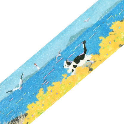 Cats at the Seaside 🐟 Metallic Washi Tape