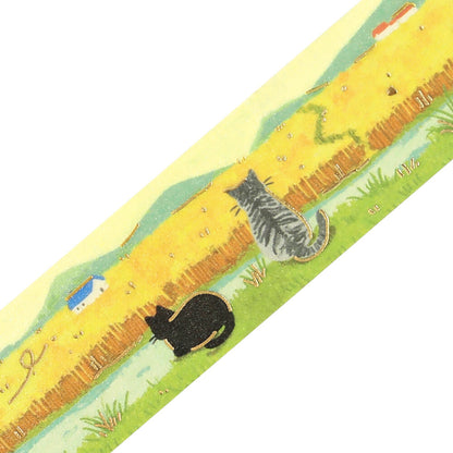 Cats in a Field 🌾 Metallic Washi Tape