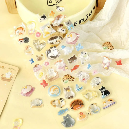 Puffy Bubble Stickers 🐈 Cats