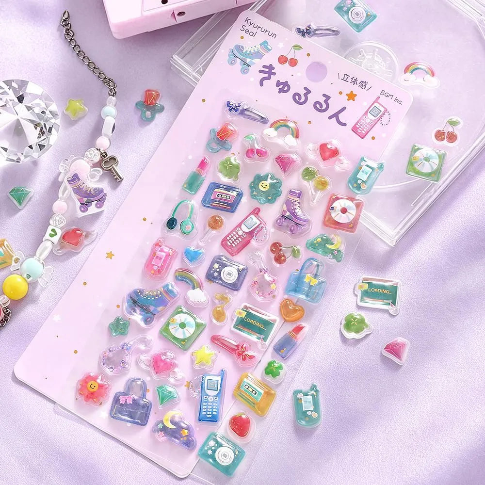 Puffy Bubble Stickers 🌈 90s Vibes