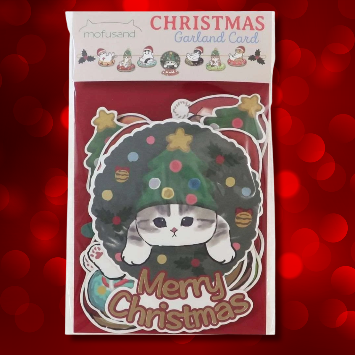 Mofusand Christmas 🍩 Garland Card v.2