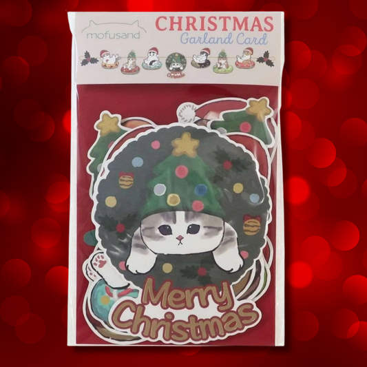 Mofusand Christmas 🍩 Garland Card v.2