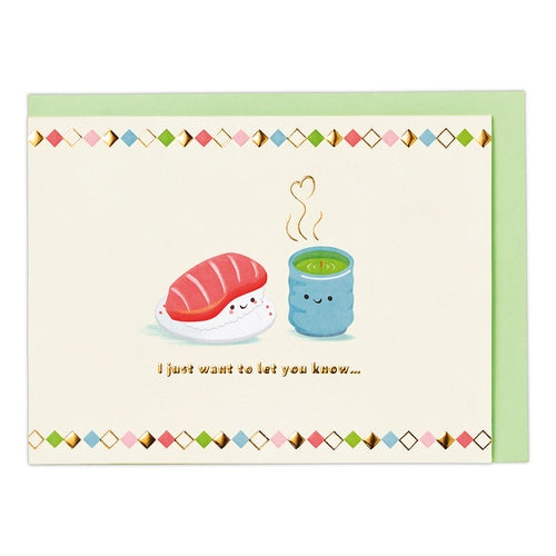 Sushi and Matcha 🍵 Pop-up Greeting Card