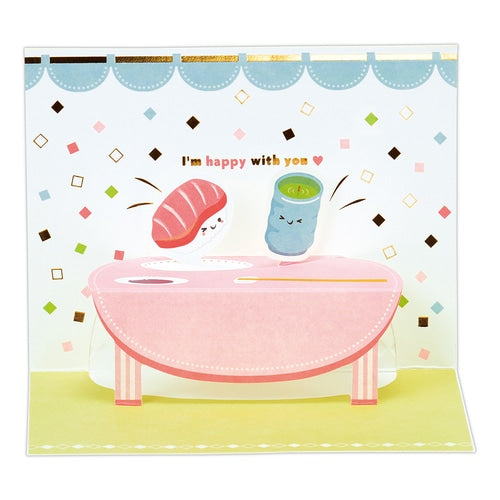 Sushi and Matcha 🍵 Pop-up Greeting Card