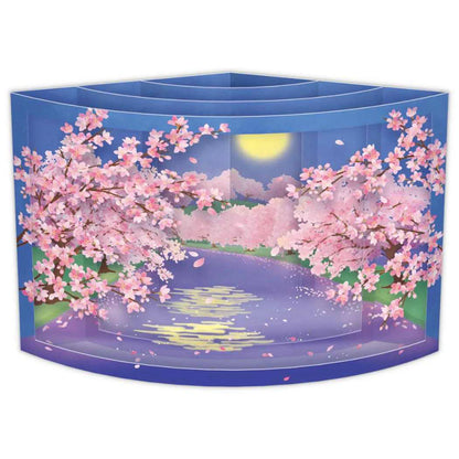 Cherry Blossom River Pop-up Greeting Card