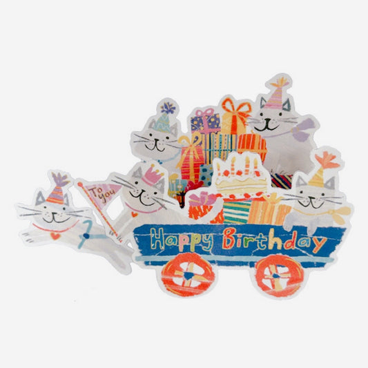 Cat Delivery Service 🎁 Pop-up Birthday Card