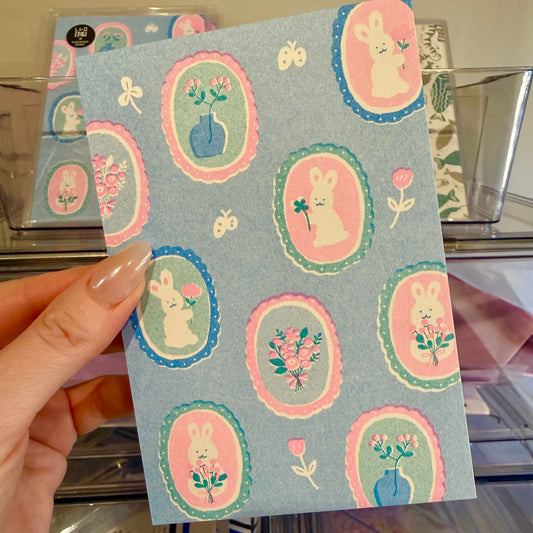 Rabbits 🐰 Risograph Print Postcard