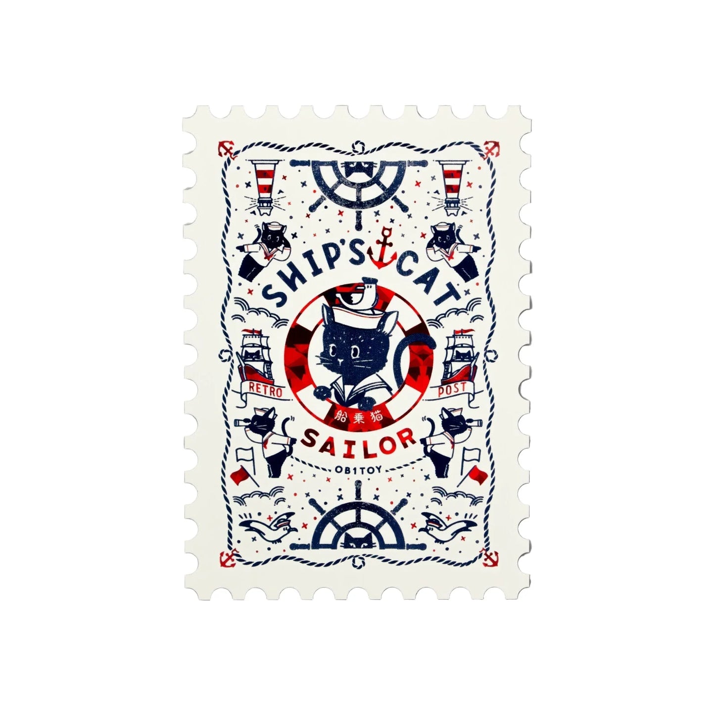 Sailor Cat Postcard ⚓️